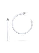 Серьги с белой нанокерамикой