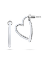 Серьги bi-view с белой эмалью