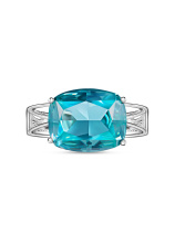 Кольцо с ситаллом параиба