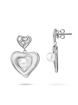 Серьги с эмалью и жемчугом shell pearl