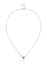 Колье мечи и сердце c рубином