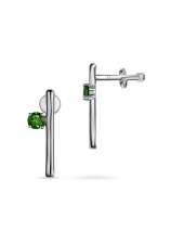 Серьги с хромдиопсидами