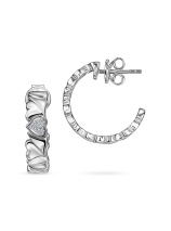 Серьги с бриллиантами и сердцами