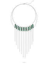 Колье с малахитовыми бусинами