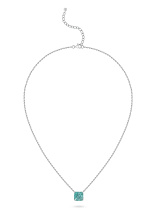 Колье с кристаллом параиба. Длина 50 см.