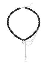 Колье с гематитами