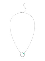 Колье с природным замбийским изумрудом