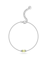 Браслет с бриллиантами и лимонным кварцем