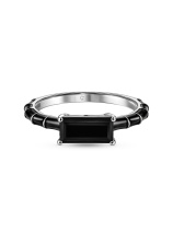 Кольцо с эмалью и ониксом