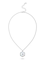 Колье с бриллиантом и перламутром