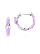 Серьги с аметистами и эмалью