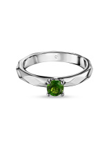 Кольцо с хромдиопсидом