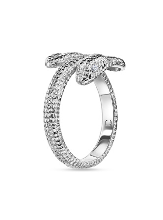 Кольцо змея с бриллиантами