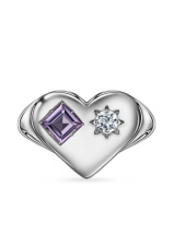 Кольцо с аметистом и топазом