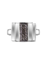 Кольцо с рутиловым кварцем граффити