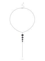 Колье сотуар с черными жемчужинами