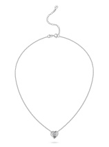 Колье сердечко с бриллиантом