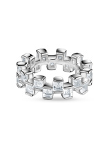 Кольцо с белыми топазами