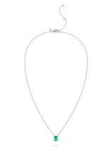 Колье с природным замбийским изумрудом