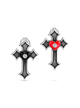 Серьги с бриллиантом и эмалью