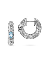 Ажурные серьги с топазами