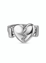 Тройное кольцо broken heart с бриллиантами