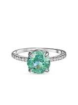 Кольцо с параиба кристаллами crushed ice