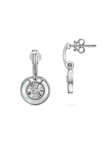 Серьги с бриллиантами и перламутром