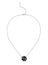 Колье с бриллиантом и эмалью