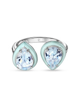 Кольцо с топазами и эмалью