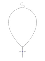 Колье с бриллиантом и танзанитом