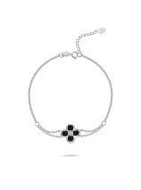 Браслет с бриллиантом и ониксом