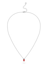 Колье с бриллиантом и родолитом