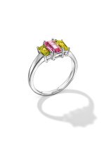 Кольцо хамелеон с султанитами и диаспором