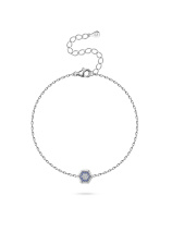 Браслет с бриллиантами и синими сапфирами