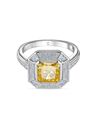 Кольцо с желтыми кристаллами crushed ice