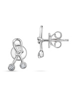 Серьги узелки с бриллиантами