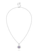 Колье с флиртующим аметистом и бриллиантами