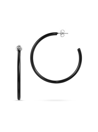 Серьги с черной нанокерамикой