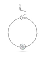 Браслет с бриллиантом и перламутром