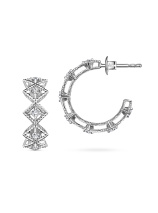 Серьги кружево с бриллиантами
