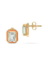 Серьги с аметистами и эмалью