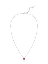 Колье с бриллиантом и рубином