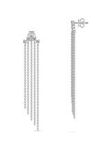 Длинные серьги с муассанитами