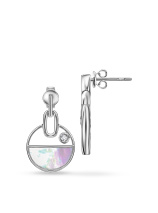 Серьги с бриллиантами и перламутром