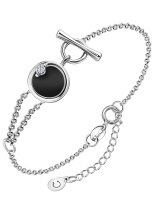 Браслет с бриллиантом и ониксом