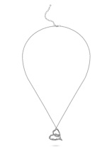 Колье сердце с празиолитом