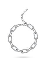 Браслет с белыми кристаллами