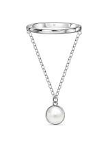 Кольцо с жемчугом на цепи