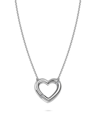Колье сердце с бриллиантами